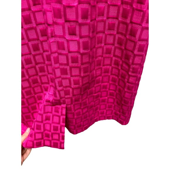 Pink Sleeveless Textured Dress With Button Detail By Dressbarn - Picture 6 of 7